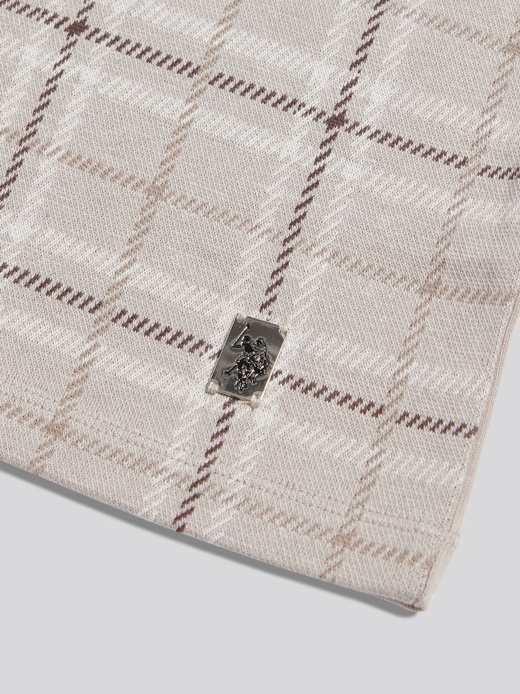 Crema - U.S. Polo Assn Jacquard Check Polo Shirt - Imagen 7 de 7