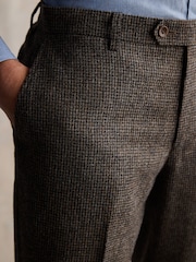Barbour® Brown Slim Fit Textured Suit Trousers - Image 4 of 8