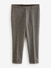Barbour® Brown Slim Fit Textured Suit Trousers - Image 5 of 8