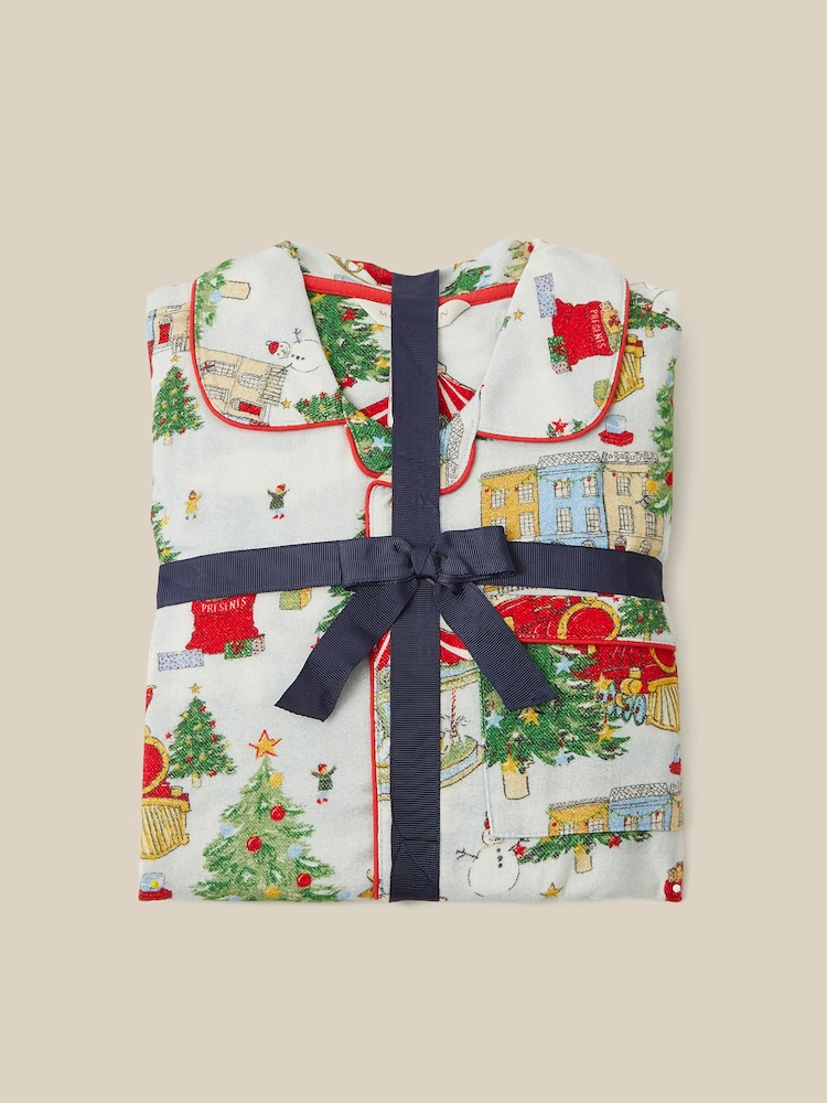 Monsoon Cream Christmas Tree Long Pyjamas Set - Image 6 of 6 Monsoon Cream Christmas Tree Long Pyjamas Set - Image 6 of 6
