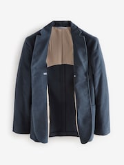 Barbour® Navy Slim Fit 100% Cotton Moleskin Suit Jacket - Image 8 of 12