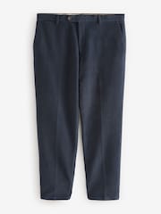 Navy Blue Barbour® Slim Fit Moleskin 100% Cotton Suit Trousers - Image 5 of 8