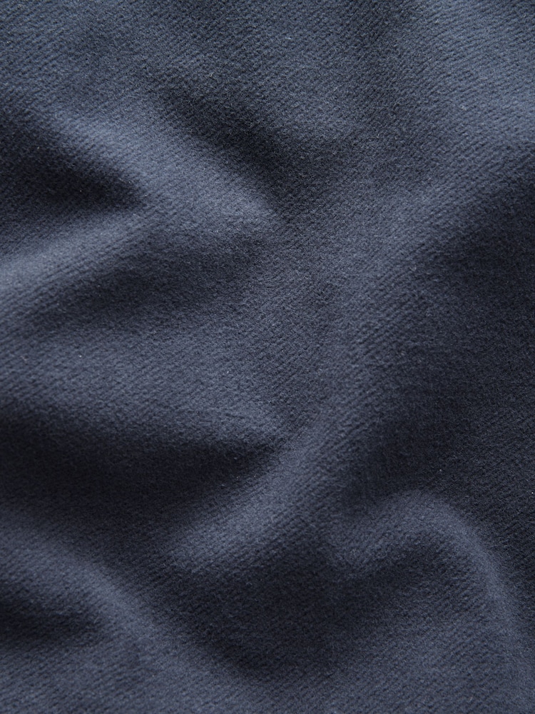 Navy Blue Barbour® Slim Fit Moleskin 100% Cotton Suit Trousers - Image 8 of 8