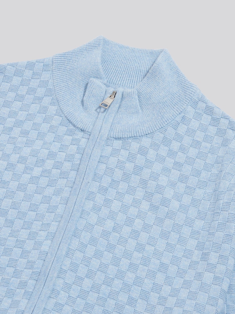 Μπλε - U.S. Polo Assn Smart Checkerboard Zip Through Funnel Jumper - Εικόνα 3 από 3 Μπλε - U.S. Polo Assn Smart Checkerboard Zip Through Funnel Jumper - Εικόνα 3 από 3