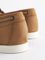 Tan Brown Leather Boat Shoes - Image 4 of 7