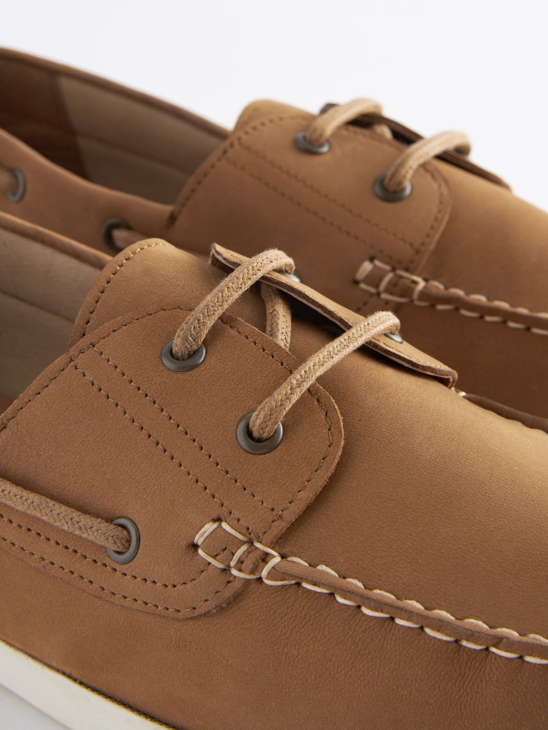 Buy Tan Brown Leather Boat Shoes from Next Luxembourg