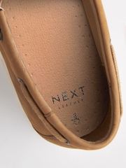 Tan Brown Leather Boat Shoes - Image 7 of 7