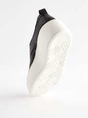 Black Snake Slip On Signature Forever Comfort® Leather Chunky Wedge Platform Trainers - Image 4 of 8