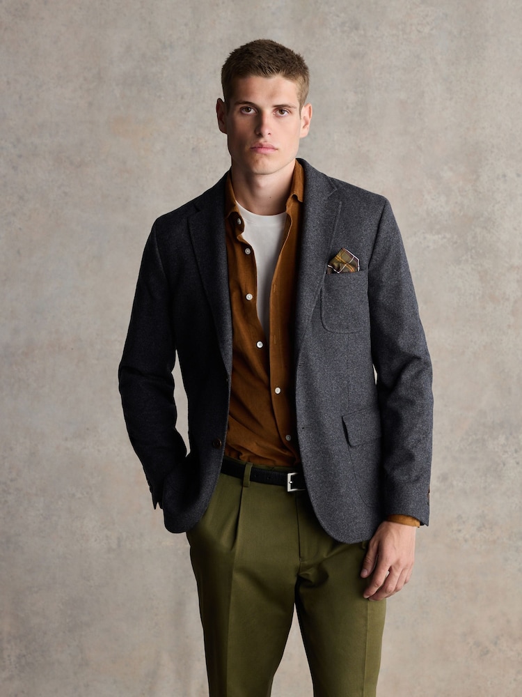 Barbour® Grey Jersey Blazer - Image 1 of 6