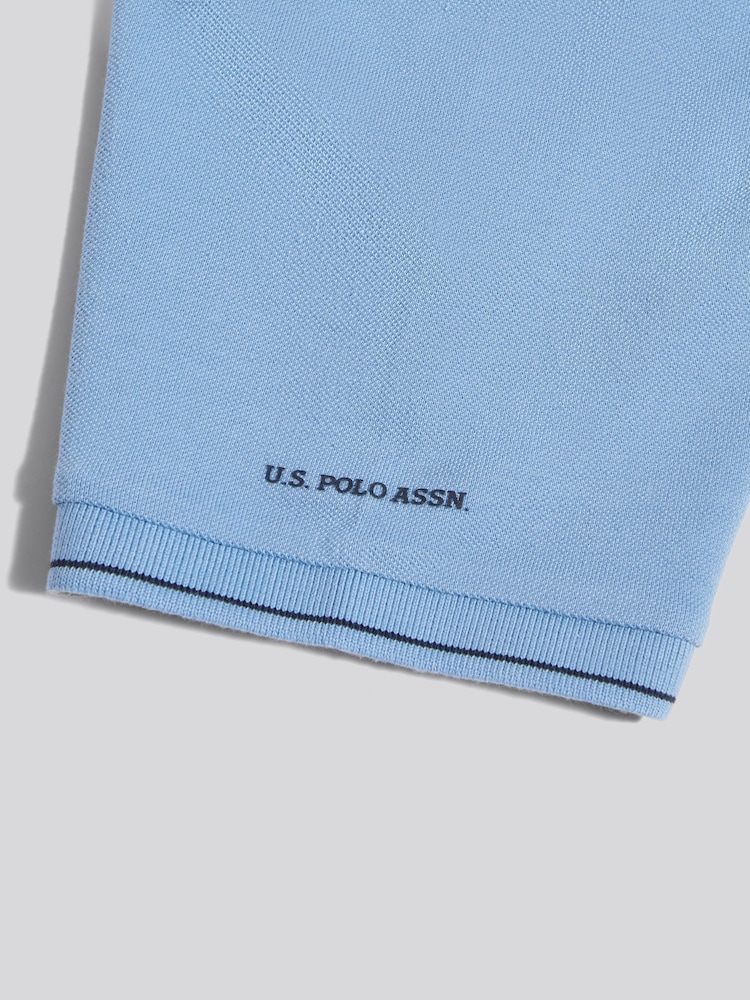 U.S. Polo Assn. Blue Sash Colour Block Pique Polo Shirt - Image 10 of 10 U.S. Polo Assn. Blue Sash Colour Block Pique Polo Shirt - Image 10 of 10