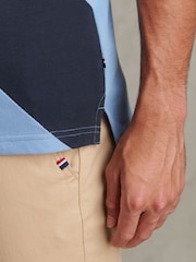 U.S. Polo Assn. Blue Sash Colour Block Pique Polo Shirt - Image 5 of 10