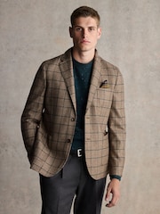 Barbour® Taupe Brown Slim Fit Blazer - Image 1 of 5