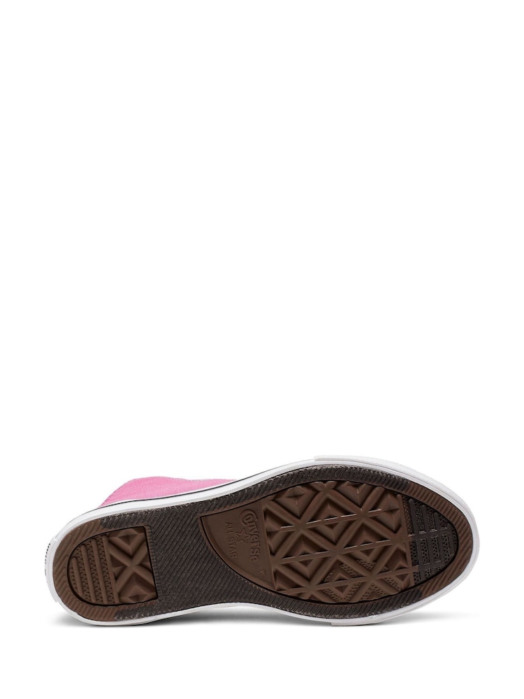 Converse Pink Chuck Taylor High Top Junior Trainers - Image 3 of 6