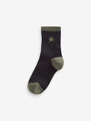 Kaki zelena/rumenorjava; poltna rjava Star - Bogate bombažne nogavice 7 paket - Slika 7 iz 8