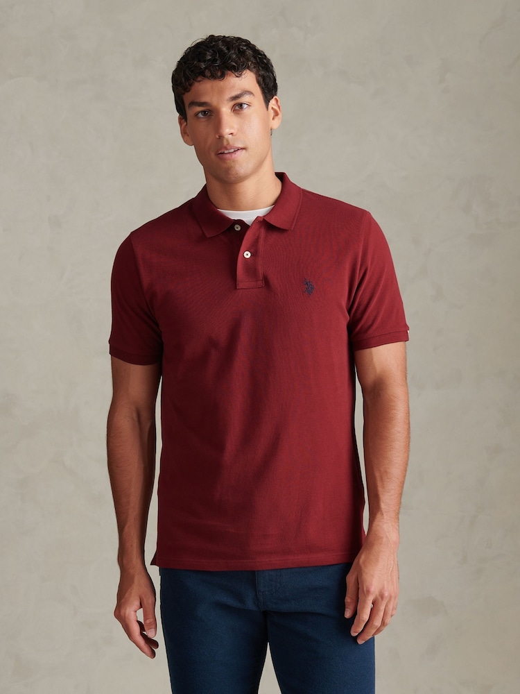 Beerenrot - U.S. Polo Assn. Double Horsemen Polo-Shirt - Bild 1 von 8