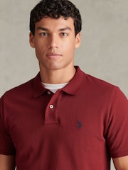 Beerenrot - U.S. Polo Assn. Double Horsemen Polo-Shirt - Bild 2 von 8