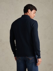 Ναυτικό μπλε - U.S. Polo Assn Smart Checkerboard Zip Through Funnel Jumper - Εικόνα 4 από 8