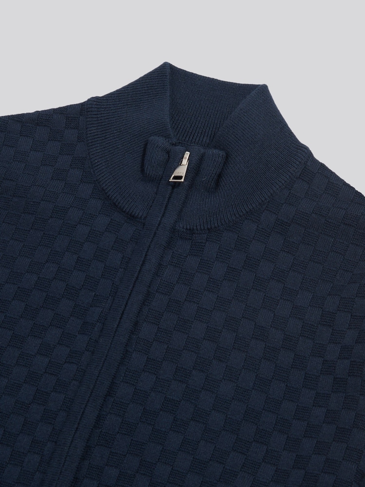 Ναυτικό μπλε - U.S. Polo Assn Smart Checkerboard Zip Through Funnel Jumper - Εικόνα 8 από 8 Ναυτικό μπλε - U.S. Polo Assn Smart Checkerboard Zip Through Funnel Jumper - Εικόνα 8 από 8