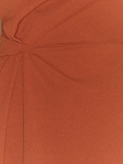 Lipsy Rust Brown Side Knot Shorts Sleeve Midi Dress - Image 5 of 5