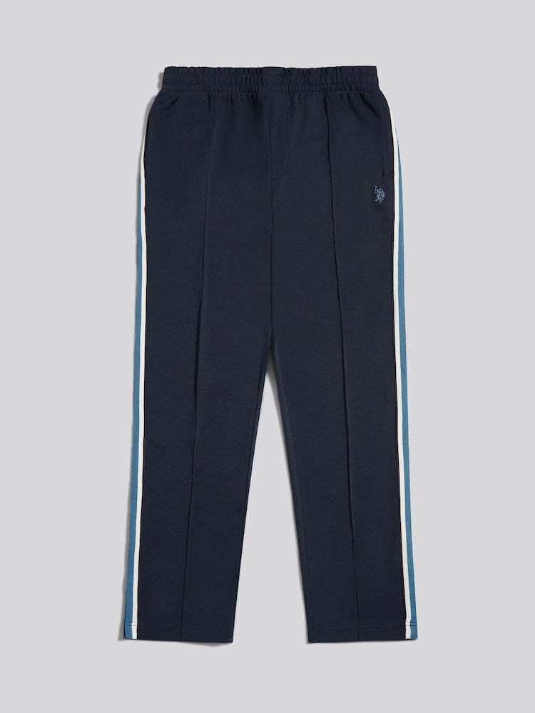 Blå - U.S. Polo Assn Taped Pleated Tracksuit Joggers - Bild 1 av 3