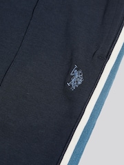 Blå - U.S. Polo Assn Taped Pleated Tracksuit Joggers - Bild 3 av 3