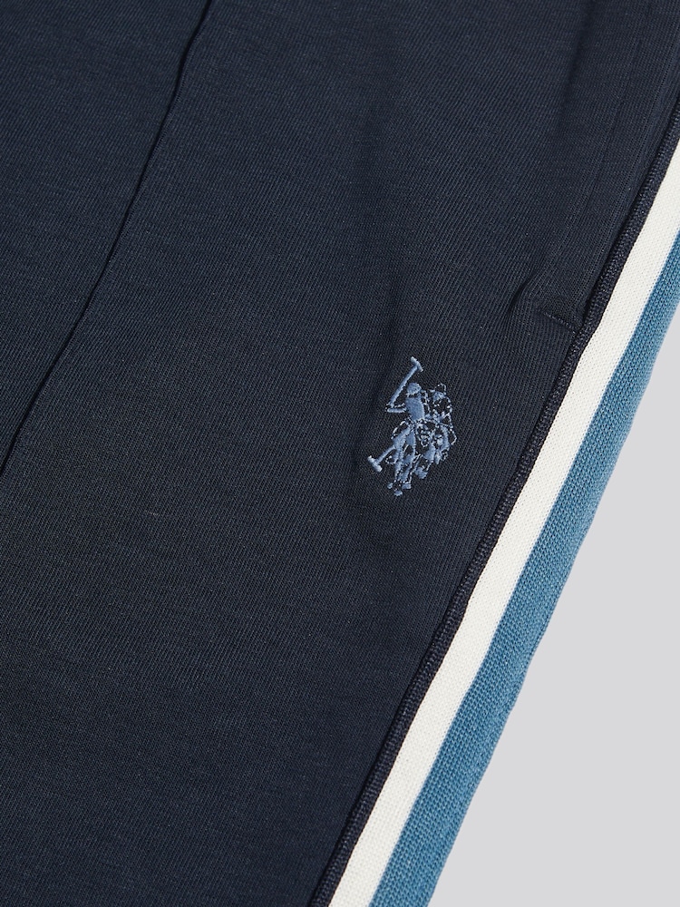 Blå - U.S. Polo Assn Taped Pleated Tracksuit Joggers - Bild 3 av 3