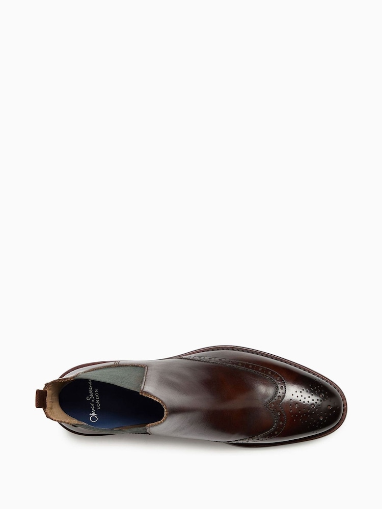 Oliver Sweeney Brown Hand Finished Leather Boots - Image 4 of 4