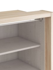 Wiemann Rustic Oak / White Peyton Glass and Mirror Sliding 1.6m Sliding Semi Fitted Wardrobe - Image 5 of 5
