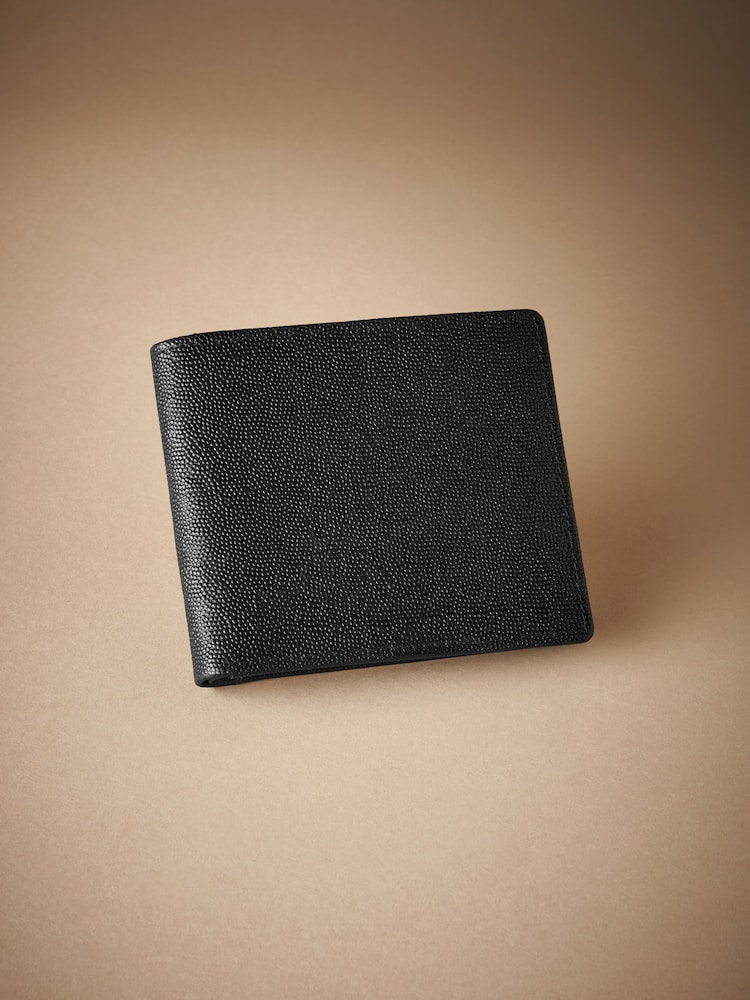 Black Signature Textured Leather Wallet - Image 1 of 3