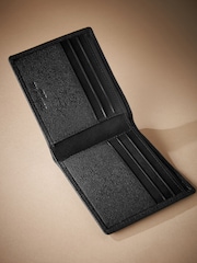 Black Signature Textured Leather Wallet - Image 2 of 3