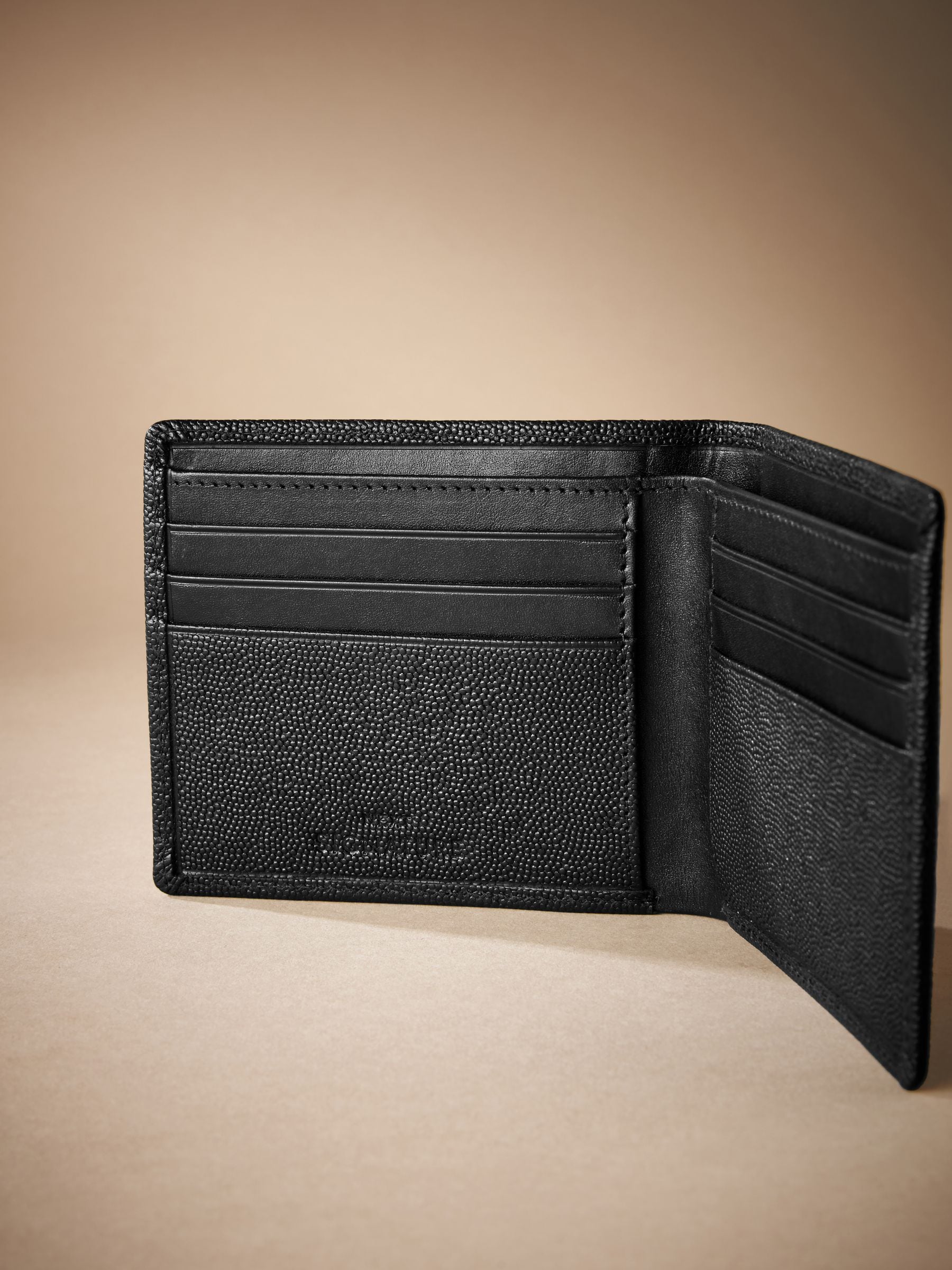 Buy Black Signature Textured Leather Wallet from Next Luxembourg Buy Black Signature Textured Leather Wallet from Next Luxembourg