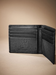Black Signature Textured Leather Wallet - Image 3 of 3
