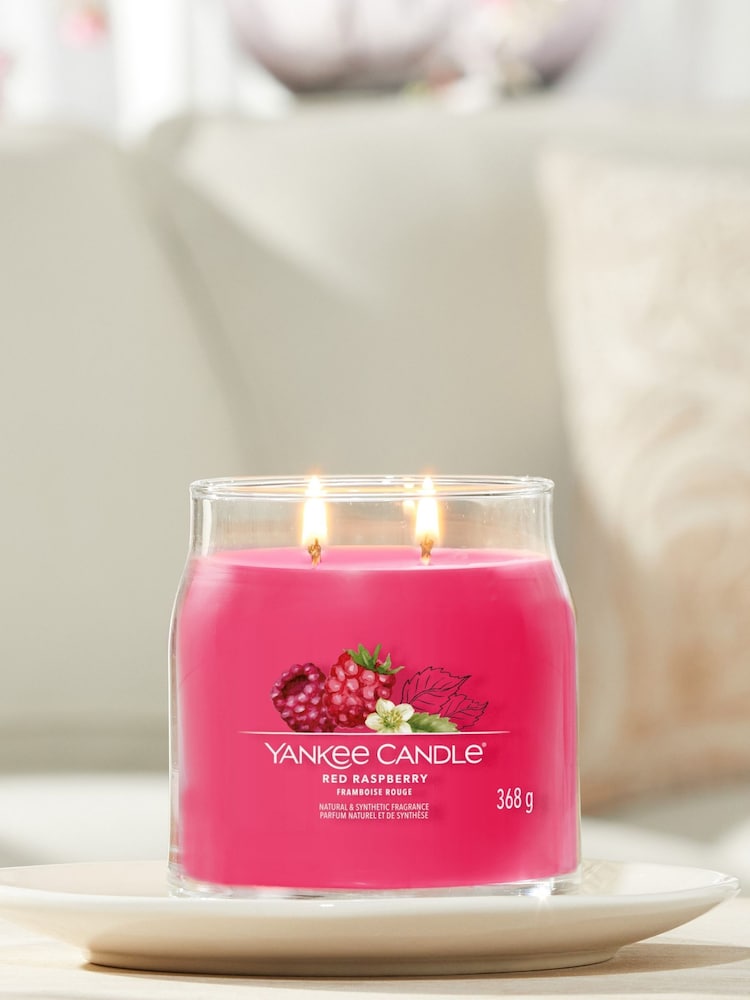 Yankee Candle Red Signature Medium Jar Raspberry Scented Candle - Image 1 of 3