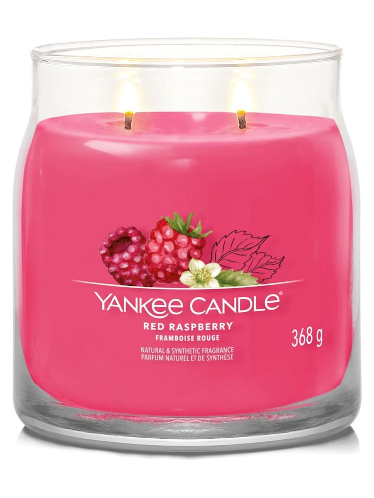 Yankee Candle Red Signature Medium Jar Raspberry Scented Candle - Image 3 of 3