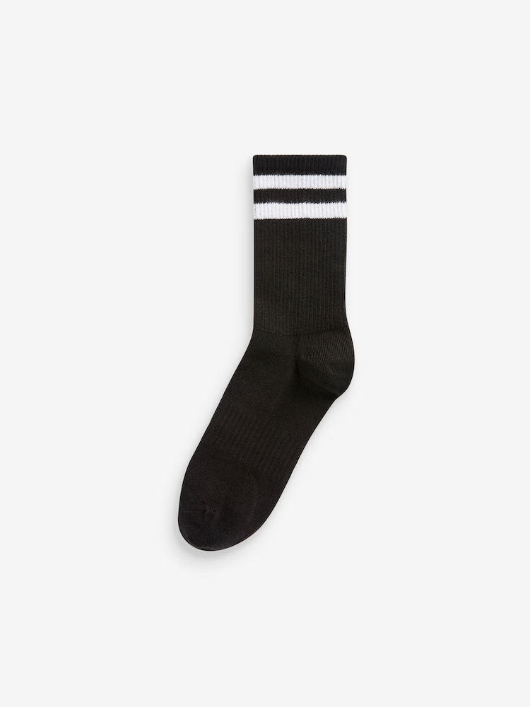 Black/White/Grey Arch Support Ankle Socks 3 Pack - Image 2 of 4 Black/White/Grey Arch Support Ankle Socks 3 Pack - Image 2 of 4