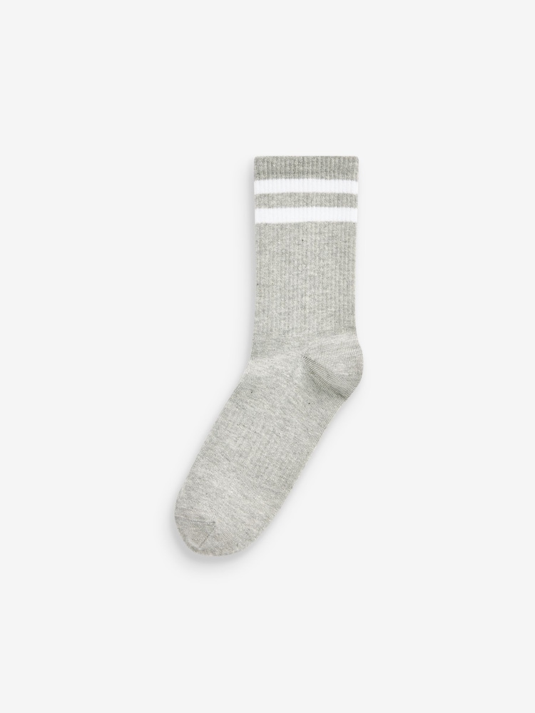 Black/White/Grey Arch Support Ankle Socks 3 Pack - Image 4 of 4 Black/White/Grey Arch Support Ankle Socks 3 Pack - Image 4 of 4