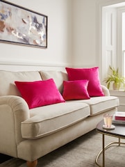 Fuchsia Pink 59 x 59cm Matte Velvet Cushion - Image 3 of 6