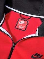 Nike Black/Red Tech Fleece Zip-Up Hoodie - Image 10 of 11