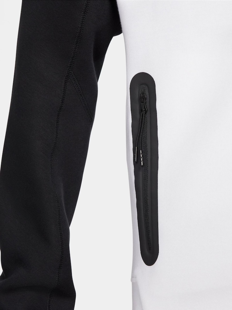 Nike Black/Red Tech Fleece Zip-Up Hoodie - Image 6 of 11