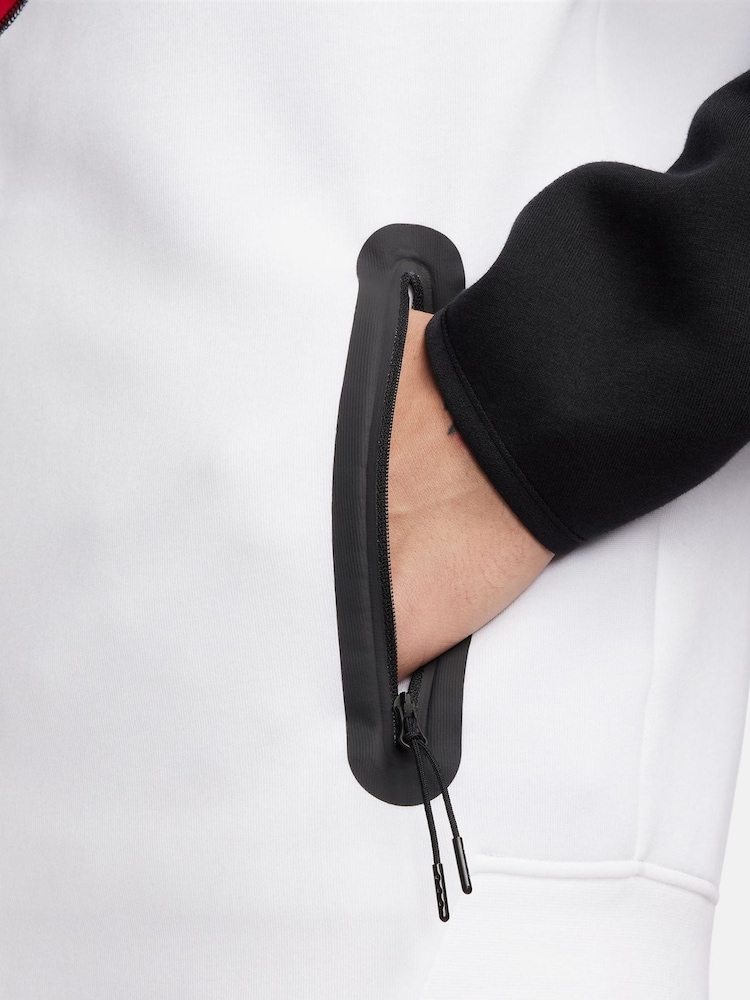 Nike Black/Red Tech Fleece Zip-Up Hoodie - Image 7 of 11