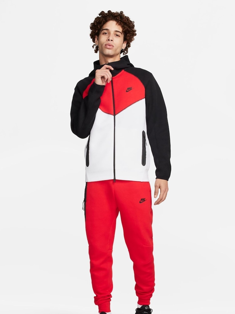 Nike Black/Red Tech Fleece Zip-Up Hoodie - Image 9 of 11