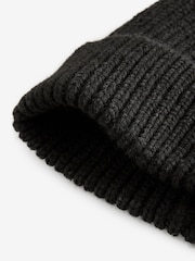 Black Knitted Beanie Hat - Image 3 of 3