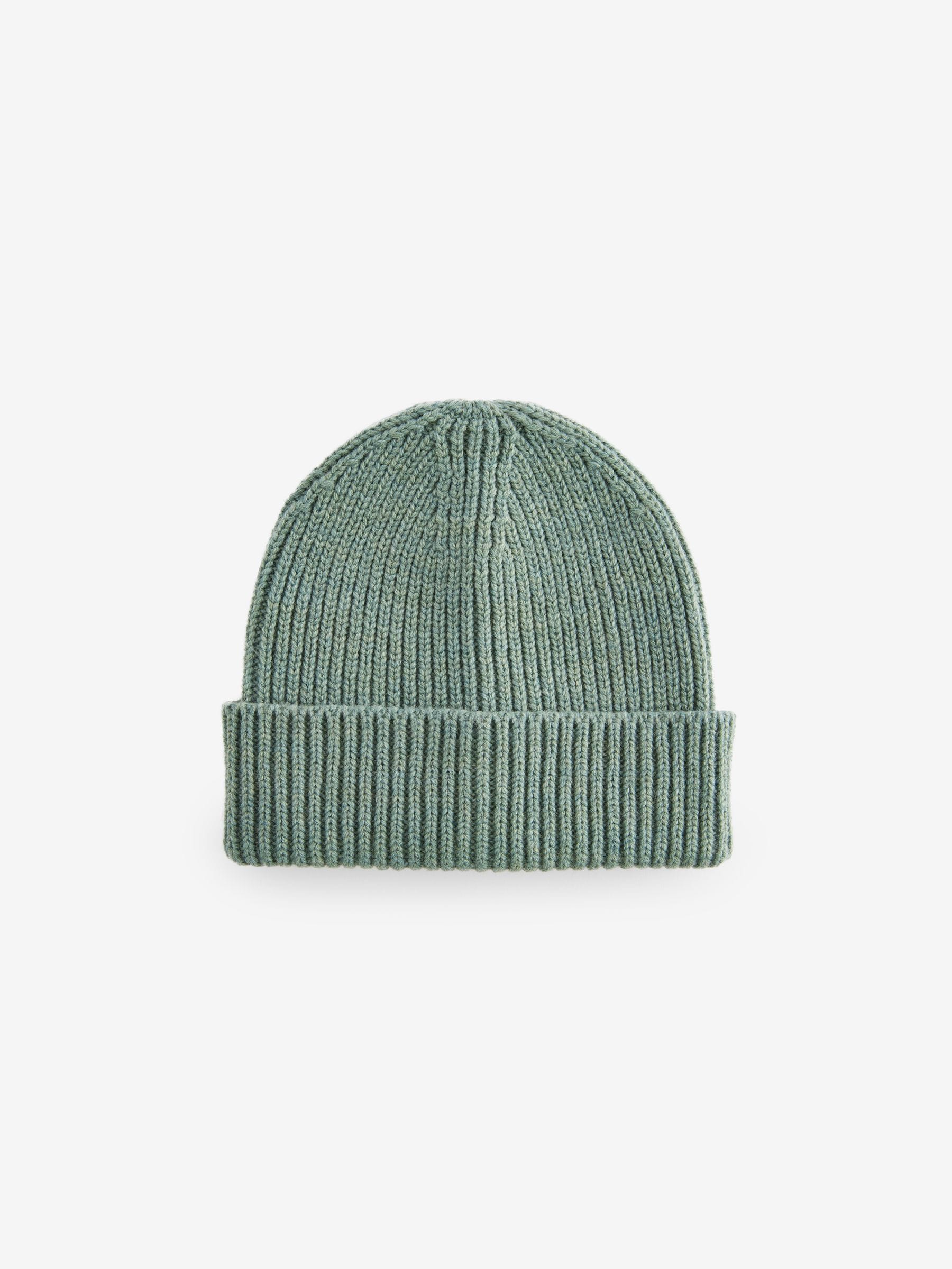 Buy Sage Green Knitted Beanie Hat from Next Canada