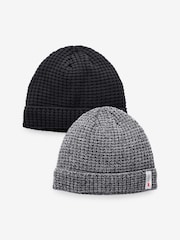 Black/Grey Thinsulate™ Beanie Hats 2 Pack - Image 1 of 5