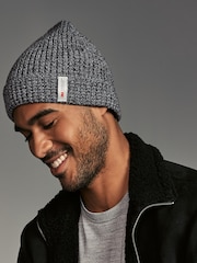 Black/Navy Blue/Grey Knitted Thinsulate Lined Beanie 3 Pack - Image 2 of 10