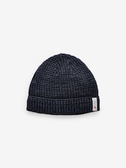 Black/Navy Blue/Grey Knitted Thinsulate Lined Beanie 3 Pack - Image 7 of 10