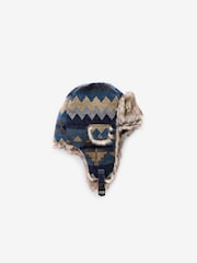 Multi Geometric Print Trapper Hat - Image 3 of 4