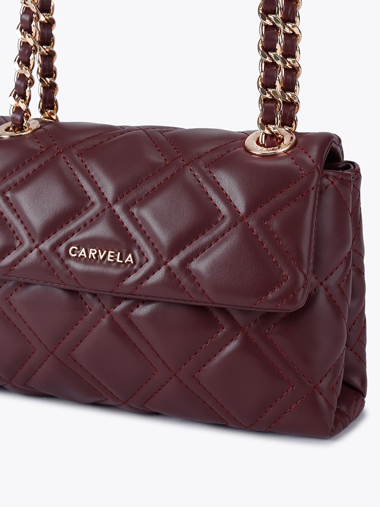 Carvela Red Mini Rosa Chain Shoulder Bag - Image 6 of 6