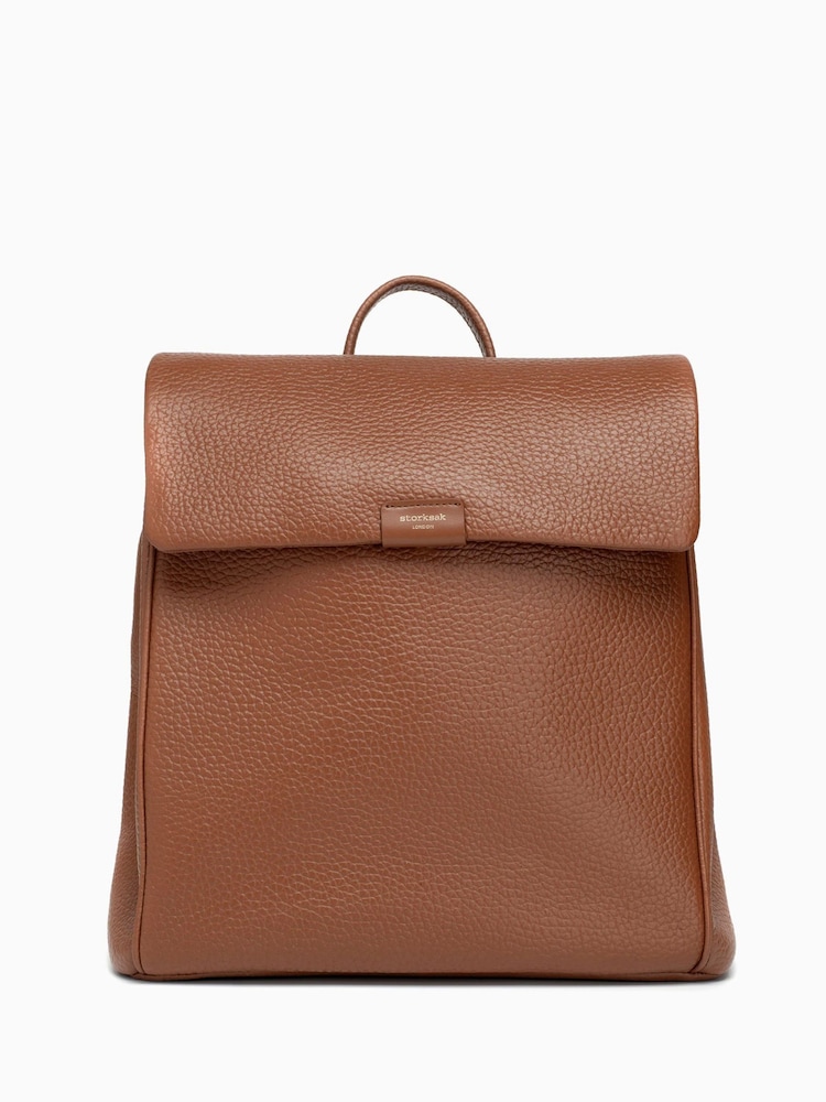 Brązowy - Storksak Storksak St James Leather Changing Bag - Obraz 1 z 4 Brązowy - Storksak Storksak St James Leather Changing Bag - Obraz 1 z 4