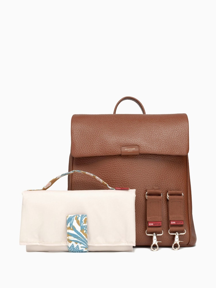 Brązowy - Storksak Storksak St James Leather Changing Bag - Obraz 2 z 4 Brązowy - Storksak Storksak St James Leather Changing Bag - Obraz 2 z 4
